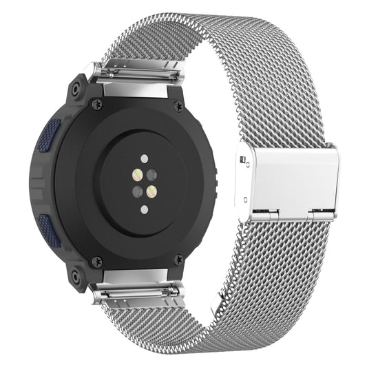 For Amazfit Active Edge A2212 Milan Mesh Single Buckle Watch Band(Silver) by bashfashion