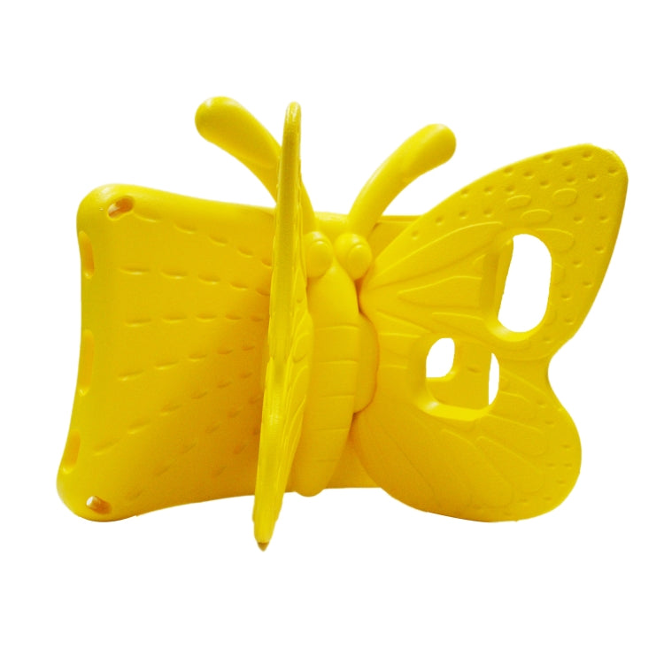 For Samsung Galaxy Tab A11 / A9 Butterfly Bracket Kids EVA Shockproof Tablet Case(Yellow) by bashfashion
