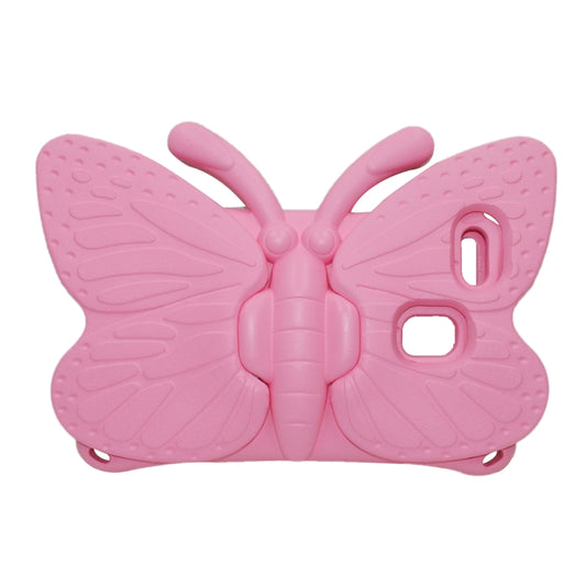 For Samsung Galaxy Tab A11 / A9 Butterfly Bracket Kids EVA Shockproof Tablet Case(Pink) by bashfashion