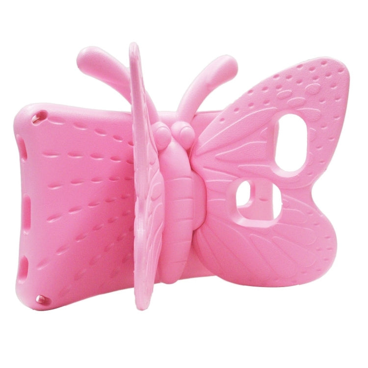 For Samsung Galaxy Tab A11 / A9 Butterfly Bracket Kids EVA Shockproof Tablet Case(Pink) by bashfashion