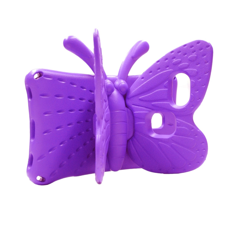 For Samsung Galaxy Tab A11 / A9 Butterfly Bracket Kids EVA Shockproof Tablet Case(Purple) by bashfashion