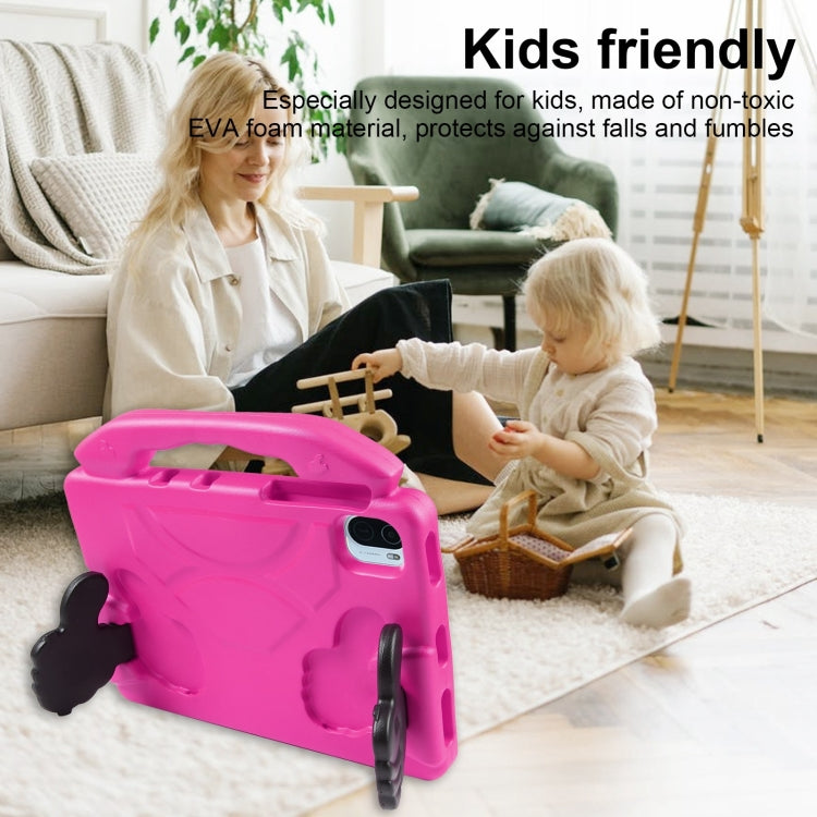 For Samsung Galaxy Tab A11+ / A9+ Thumb Bracket EVA Shockproof Tablet Case(Rose Red) by bashfashion