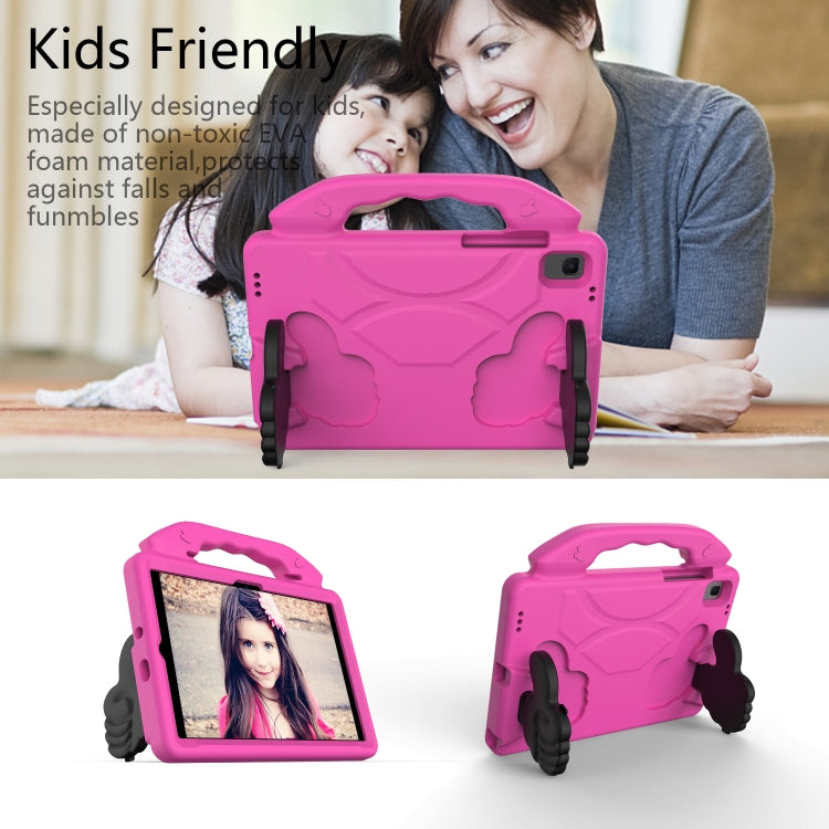For Samsung Galaxy Tab S6 Lite 2024 Thumb Bracket EVA Shockproof Tablet Case(Rose Red) by bashfashion