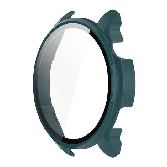 For Amazfit Balance A2286 ENKAY Hat-Prince Full Coverage Tempered Glass Film Integrated PC Watch Case(Dark Green) by ENKAY