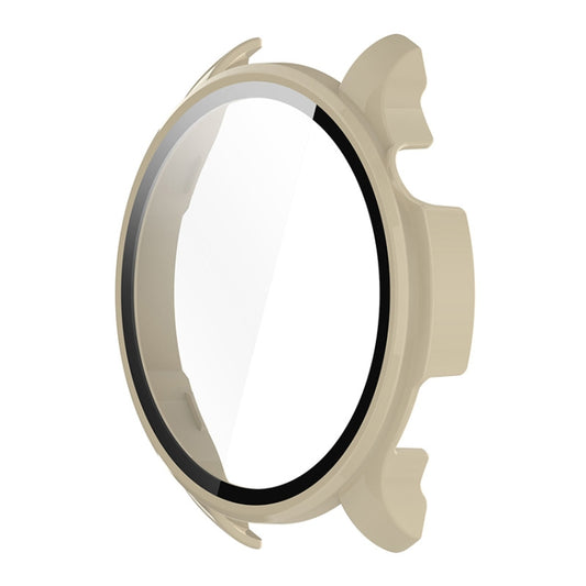 For Amazfit Balance A2286 ENKAY Hat-Prince Full Coverage Tempered Glass Film Integrated PC Watch Case(Ivory White) by ENKAY