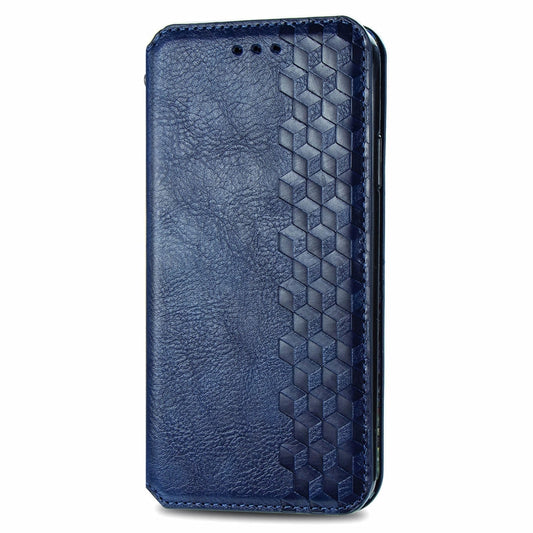 ForTecno Spark 20 Pro Cubic Grid Pressed Magnetic Leather Phone Case(Blue) by bashfashion