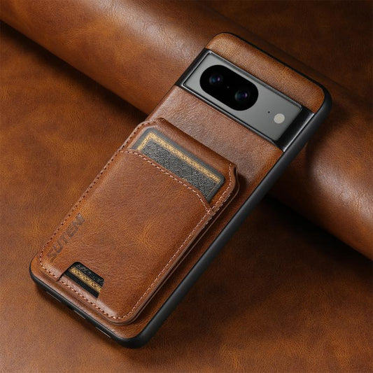 For Google Pixel 9 Suteni H02 Leather Wallet Stand Back Phone Case(Brown) by Suteni
