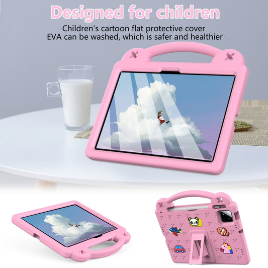 For Xiaomi Pad 7 / 7 Pro 2024 Handle Kickstand Children EVA Shockproof Tablet Case(Pink) by bashfashion