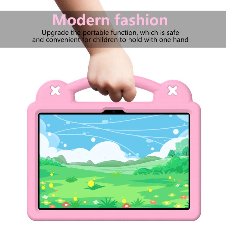 For Lenovo Tab TB-311 / WIFI 10.1 2025 Handle Kickstand Children EVA Shockproof Tablet Case(Pink) by bashfashion