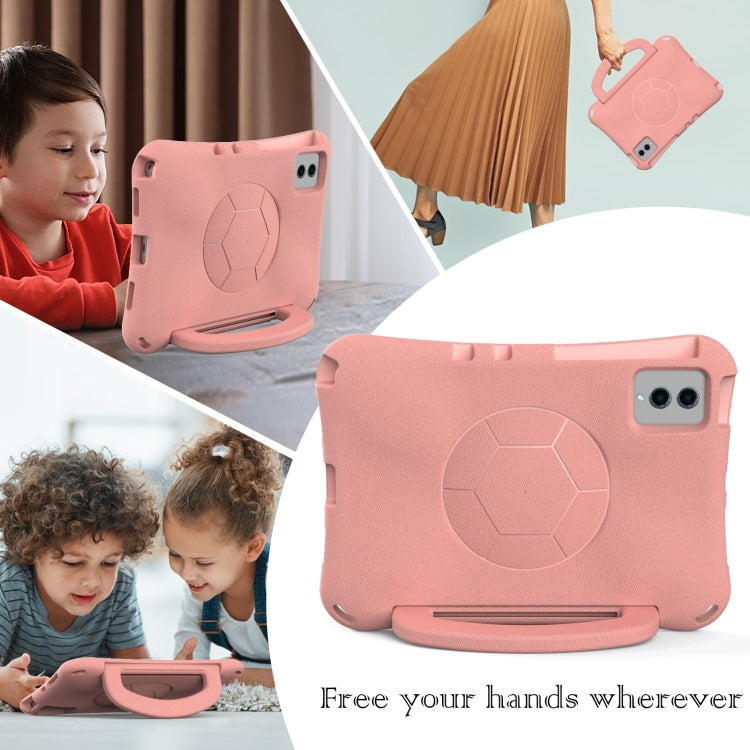 For Samsung Galaxy Tab S8 11 X700N 2022 Handle Football Shaped EVA Shockproof Tablet Case(Light Pink) by bashfashion