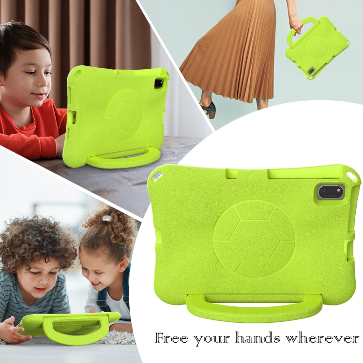 For Samsung Galaxy Tab A7 10.4 T509 2022 Handle Football Shaped EVA Shockproof Tablet Case(Grass Green) by bashfashion