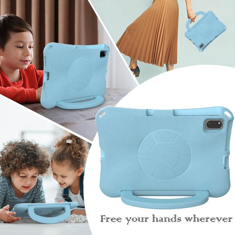 For Samsung Galaxy Tab S6 Lite 10.4 2024 Handle Football Shaped EVA Shockproof Tablet Case(Light Blue) by bashfashion