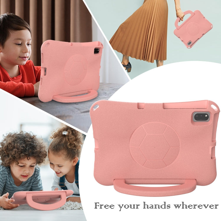 For Samsung Galaxy Tab S6 Lite 10.4 2024 Handle Football Shaped EVA Shockproof Tablet Case(Light Pink) by bashfashion