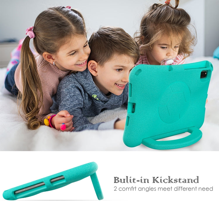 For Samsung Galaxy Tab S6 Lite 10.4 2024 Handle Football Shaped EVA Shockproof Tablet Case(Mint Green) by bashfashion