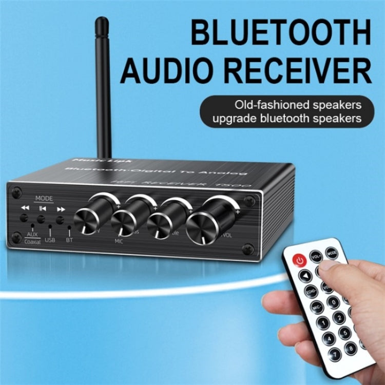 T500 Bluetooth 5.3 Audio Adapter U-Disk Mic Amplifier Speaker Converter with Remote Control by bashfashion