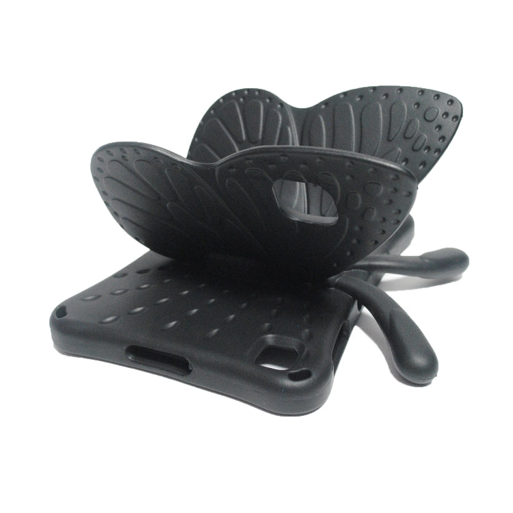 For Honor Pad X8 / X6 /7 Butterfly Bracket Kids EVA Shockproof Tablet Case(Black) by bashfashion