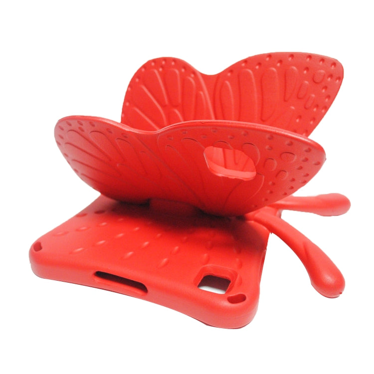 For Honor Pad X8 / X6 /7 Butterfly Bracket Kids EVA Shockproof Tablet Case(Red) by bashfashion