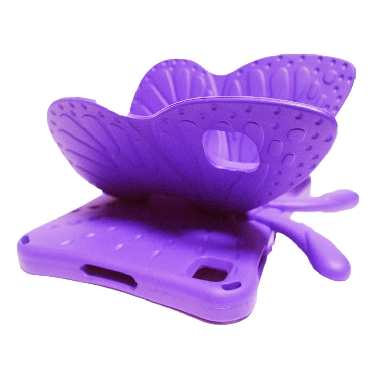 For Honor Pad X8 / X6 /7 Butterfly Bracket Kids EVA Shockproof Tablet Case(Purple) by bashfashion