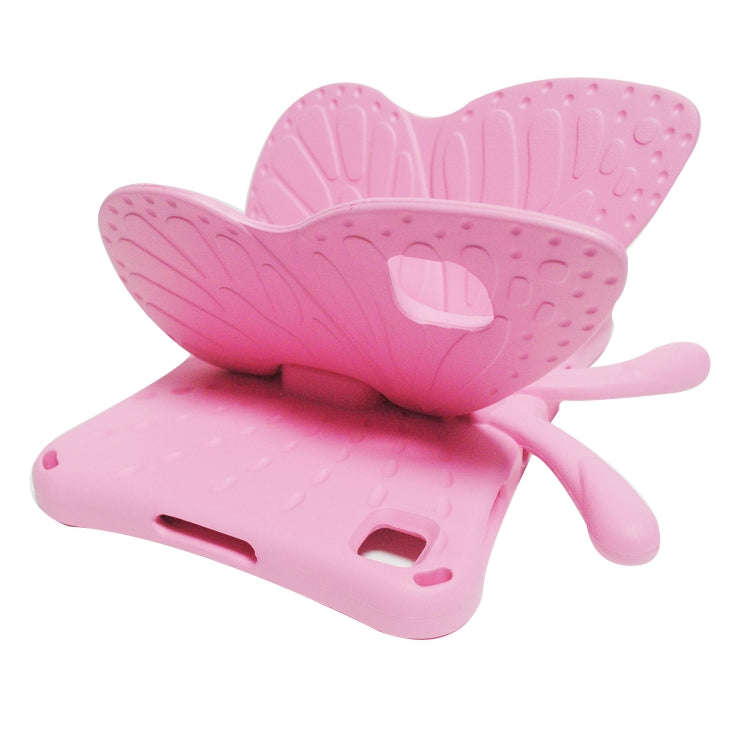 For Honor Pad X8 / X6 /7 Butterfly Bracket Kids EVA Shockproof Tablet Case(Pink) by bashfashion