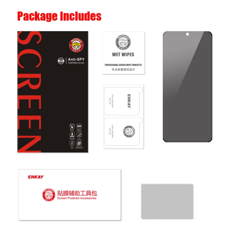 For Samsung Galaxy A34 5G ENKAY Hat-Prince 360 Degree Anti-peeping Privacy Full Screen Tempered Glass Film by ENKAY