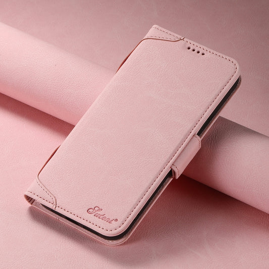 For iPhone 15 Pro SUTENI J07 Multifunctional Horizontal Flip Magsafe Leather Phone Case(Pink) by Suteni