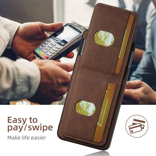 For Google Pixel 10 Pro Suteni H03 Litchi Leather Card Bag Stand Back Phone Case(Brown) by Suteni