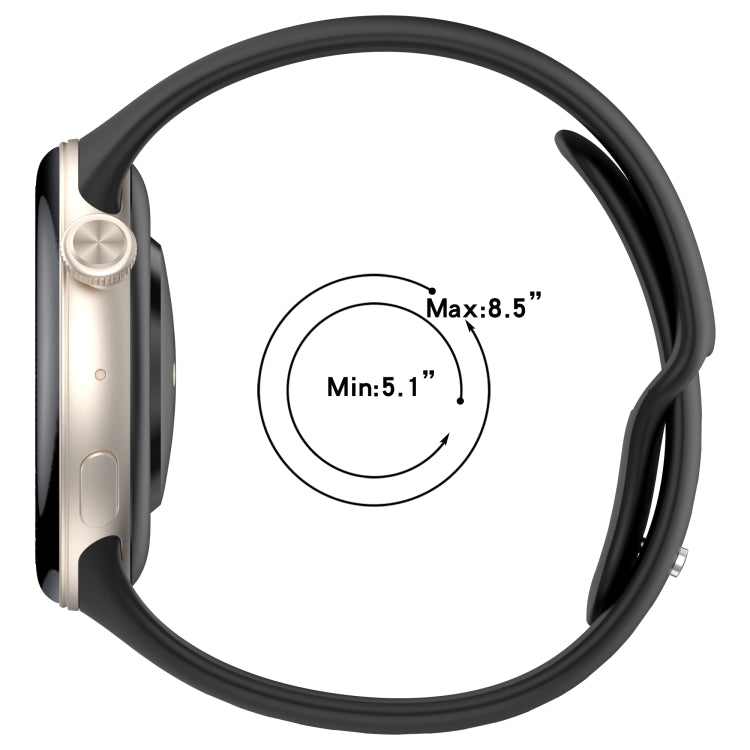 For vivo Watch 3 / iQOO Watch Solid Color Silicone Watch Band(Black) by bashfashion