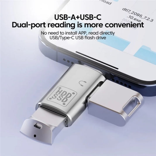 JS-109 USB-C / Type-C to Type-C + USB 3.0 Converter OTG Adapter for Digital Headset and U-Disk(Silver) by bashfashion