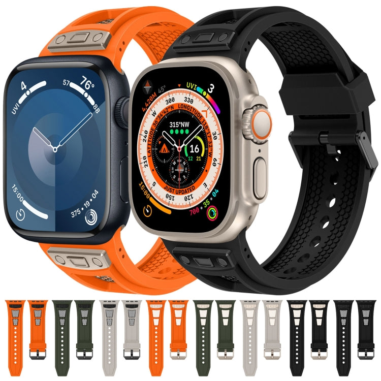For Apple Watch Series 3 42mm Breathable Stainless Steel Mesh TPU Watch Band(Starlight Black) by bashfashion
