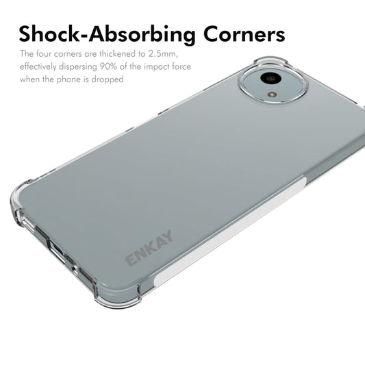 For Sharp Aquos wish4 ENKAY Hat-Prince Transparent TPU Shockproof Phone Case by ENKAY
