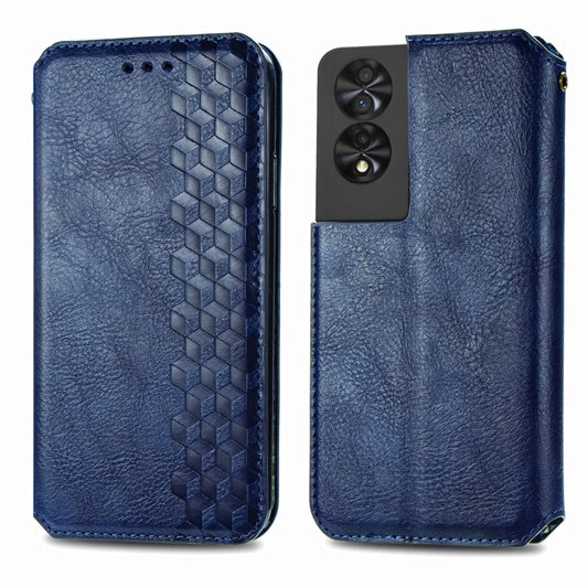 For TCL 40 Nxtpaper 5G Cubic Grid Pressed Magnetic Leather Phone Case(Bule) by bashfashion