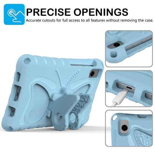 For Samsung Galaxy Tab A7 Lite T220 Butterfly Bracket EVA Shockproof Tablet Case(Light Blue) by bashfashion