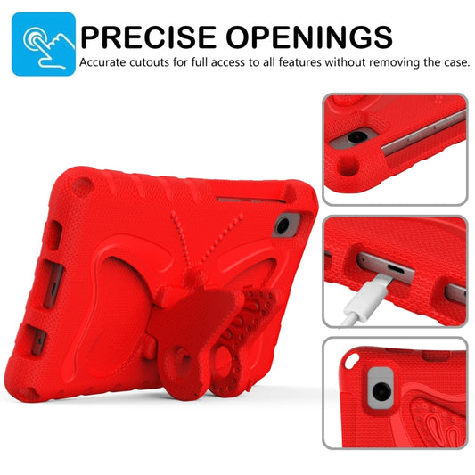 For Samsung Galaxy Tab A11 / A9 Butterfly Bracket EVA Shockproof Tablet Case(Red) by bashfashion
