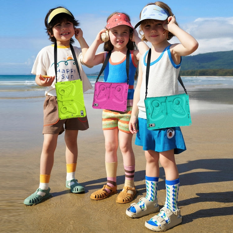 For Samsung Galaxy Tab A11+ / A9+ Butterfly Bracket EVA Shockproof Tablet Case(Black) by bashfashion