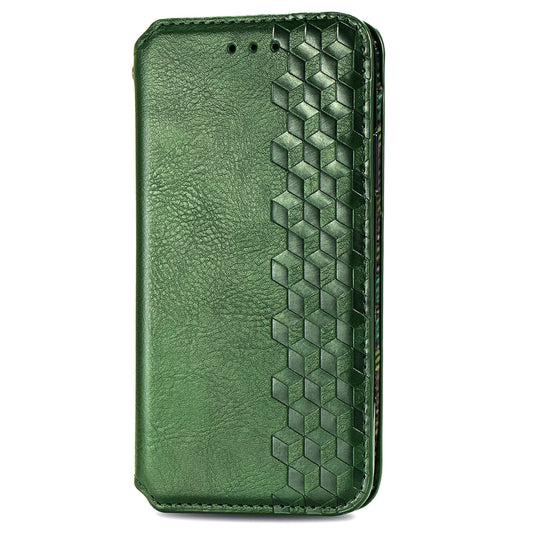 For Sony Xperia 5 V Cubic Grid Pressed Magnetic Leather Phone Case(Green) by bashfashion