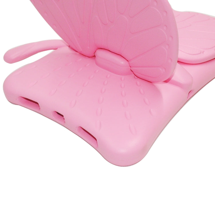 For iPad Air 11 2025 / 2024 Butterfly Bracket Kids EVA Shockproof Tablet Case(Pink) by bashfashion