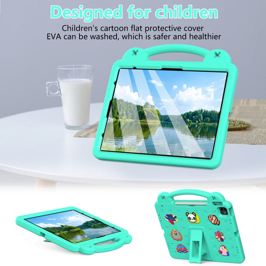 For iPad Air 13 2025 / 2024 Handle Kickstand Children EVA Shockproof Tablet Case(Mint Green) by bashfashion