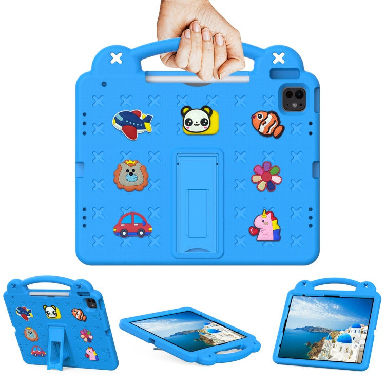 For iPad Pro 13 2025 / 2024 Handle Kickstand Children EVA Shockproof Tablet Case(Sky Blue) by bashfashion