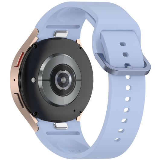 For Samsung Galaxy Watch FE 40mm Solid Color Colorful Buckle Quick Release Silicone Watch Band(Light Blue) by bashfashion