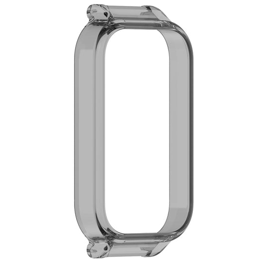 For Xiaomi Smart Band 8 Active Half Pack PC Watch Protective Case(Transparent Black) by bashfashion