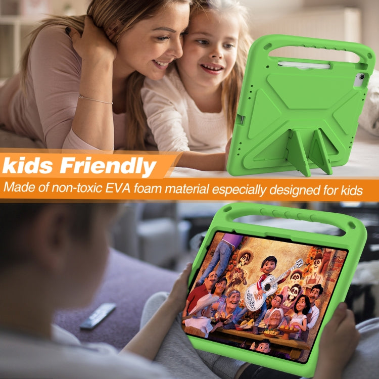 For iPad Air 13 2025 / 2024 Handle EVA Shockproof Tablet Case with Holder(Green) by bashfashion