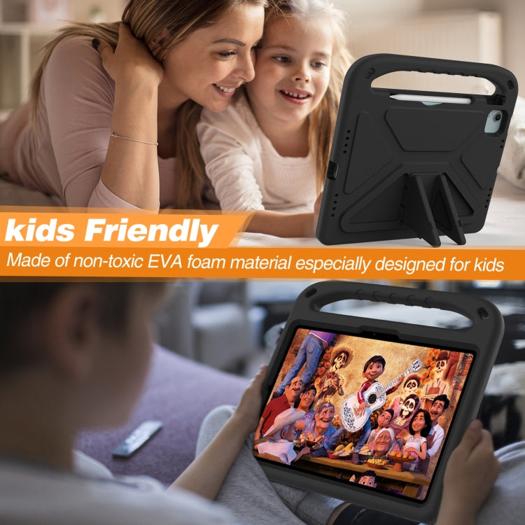 For iPad Air 11 2025 / 2024 / Pro 11 2024 Handle EVA Shockproof Tablet Case with Holder(Black) by bashfashion