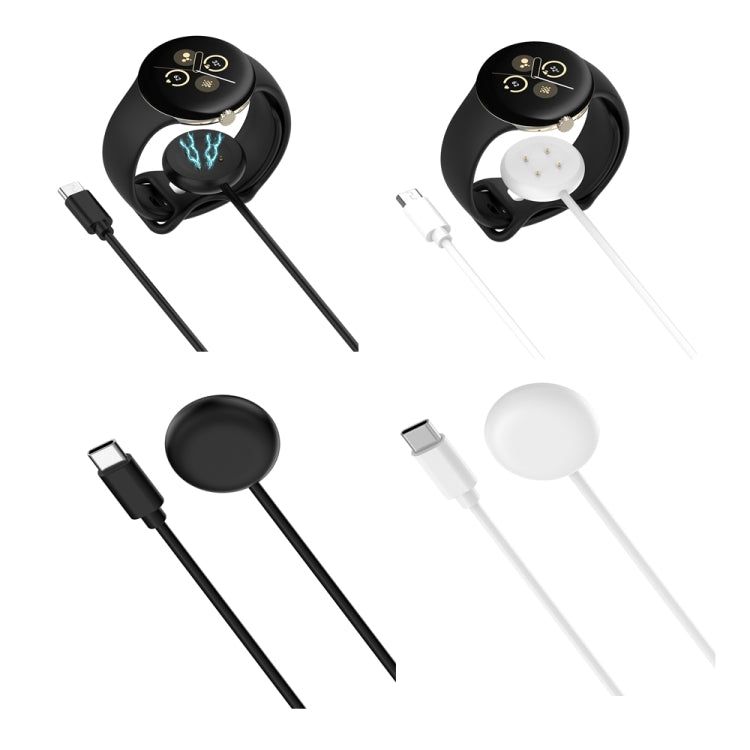 For Fitbit Ace LTE USB-C / Type-C Interface Smart Watch Magnetic Charging Cable(Black) by bashfashion