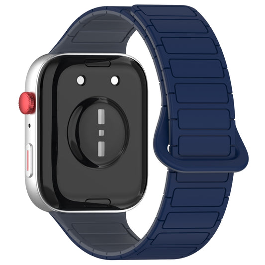 For Huawei Watch Fit3 Color Buckle Two Color Magnetic Silicone Watch Band(Midnight Blue Gray) by bashfashion