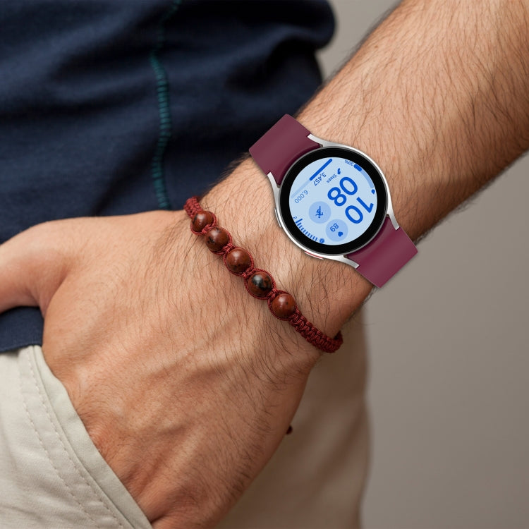 For Samsung Galaxy Watch FE 40mm Solid Color Silver Buckle Quick Release Silicone Watch Band(Gray) by bashfashion