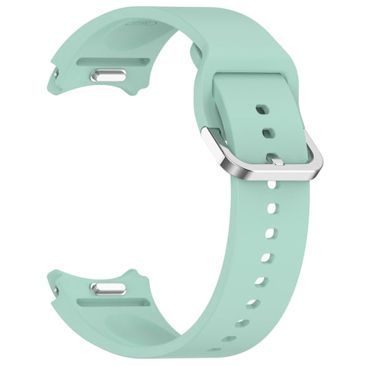 For Samsung Galaxy watch 5 Pro Golf Edition Solid Color Silver Buckle Quick Release Silicone Watch Band(Teal) by bashfashion