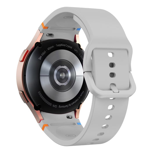 For Sansung Galaxy Watch 5 Pro Golf Edition Flat Sewing Design Silicone Watch Band(Light Gray) by bashfashion