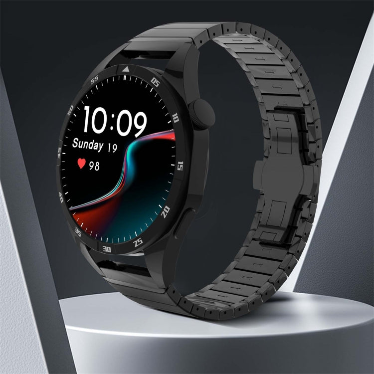 For Xiaomi Watch S1 Pro 22mm One Bead Paint Butterfly Buckle Alloy Watch Band(Black) by bashfashion