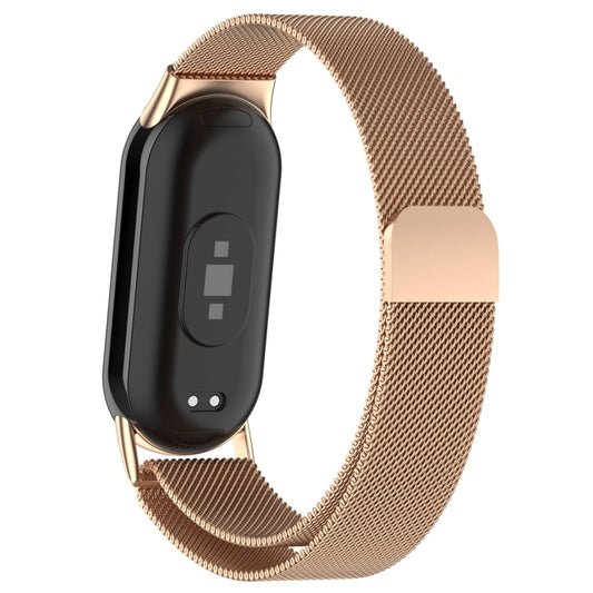 For Xiaomi Smart Band 10 / 9 / 8 Milan Magnetic Stainless Steel Watch Band(Rose Gold) by bashfashion