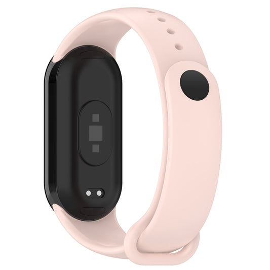 For Xiaomi Smart Band 9 / 9 NFC Metal Connector Solid Color Silicone Watch Band(Pink) by bashfashion